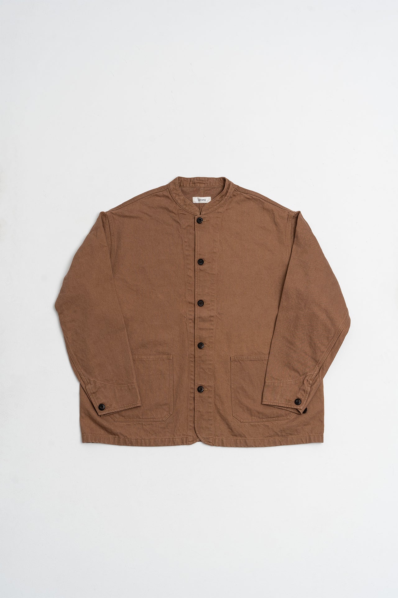 NATURAL TWILL NO COLLAR JACKET