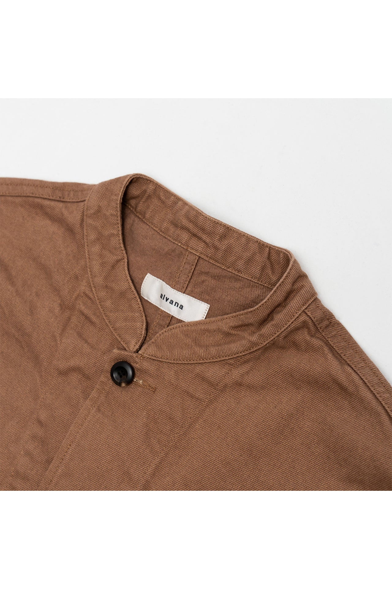 NATURAL TWILL NO COLLAR JACKET