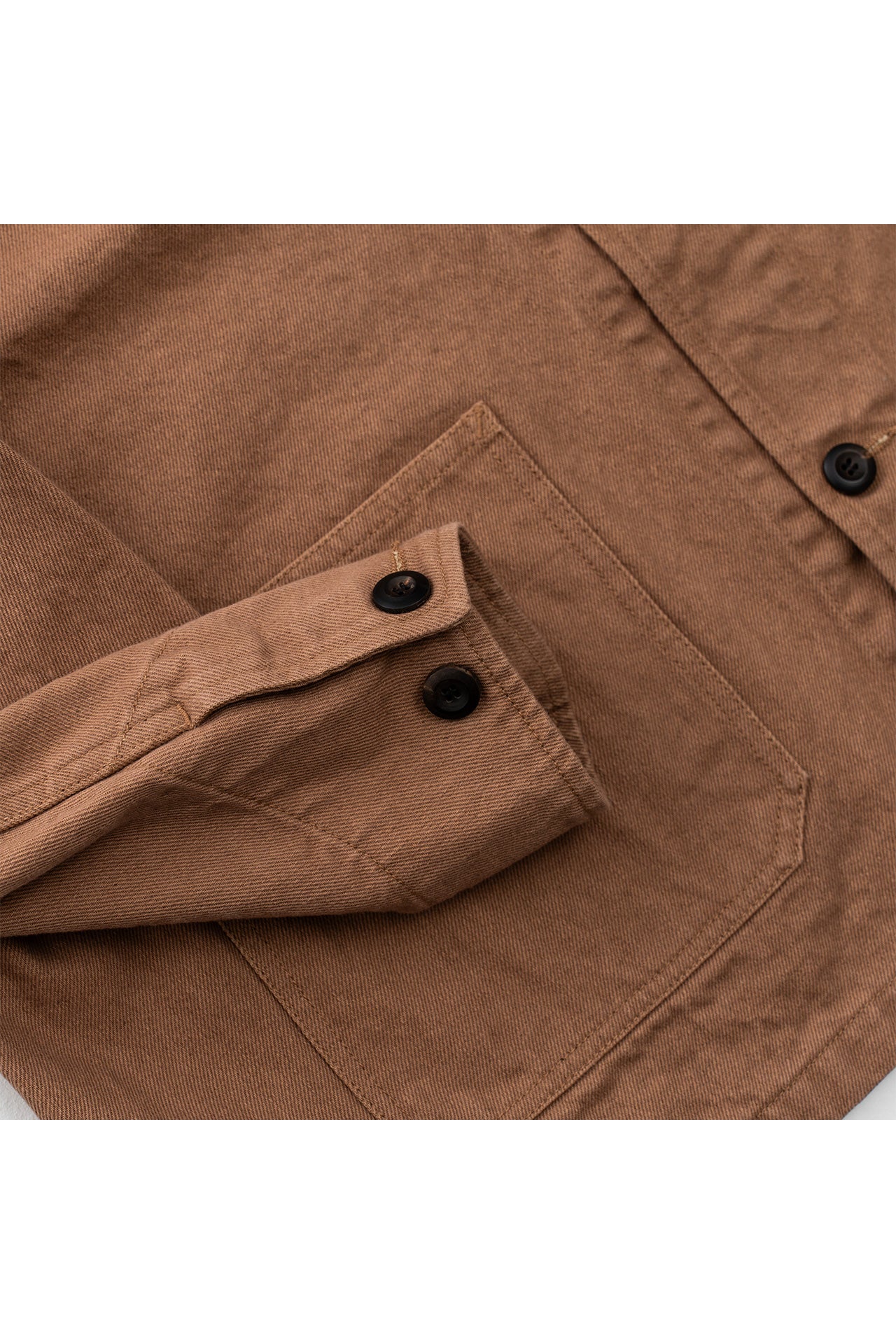 NATURAL TWILL NO COLLAR JACKET