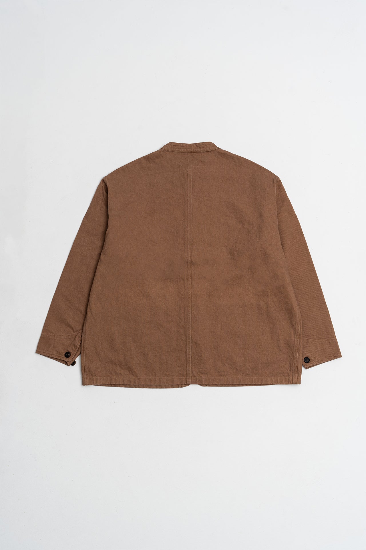 NATURAL TWILL NO COLLAR JACKET