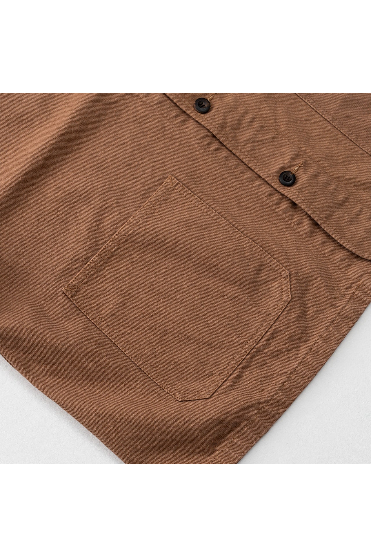 NATURAL TWILL NO COLLAR JACKET