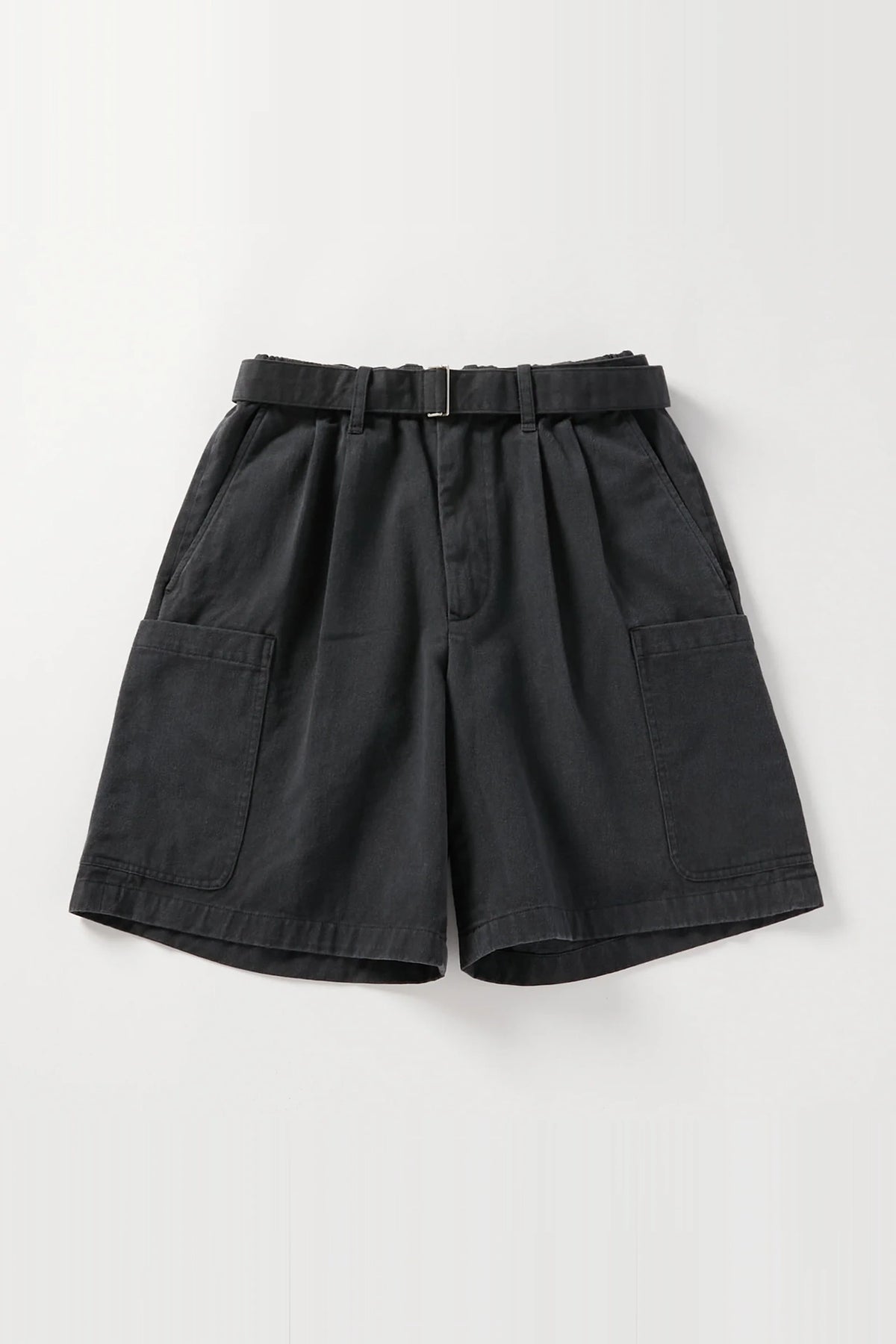 BLACK TWILL CARGO SHORTS（LIGHTWEIGHT MOLESKIN）